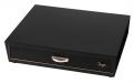 Humidor 30 szál szivar részére, fekete cédrusfa szivar doboz, párásítóval, hygrométerrel - fiókos