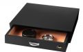 Humidor 30 szál szivar részére, fekete cédrusfa szivar doboz, párásítóval, hygrométerrel - fiókos